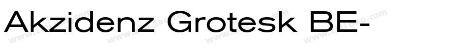 Akzidenz Grotesk BE字体转换